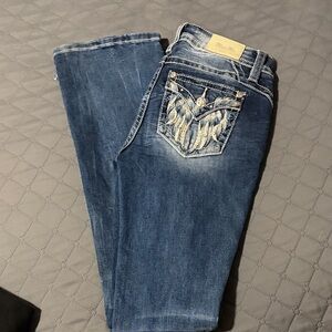 Miss Me Denim Jeans with Embroidered Design